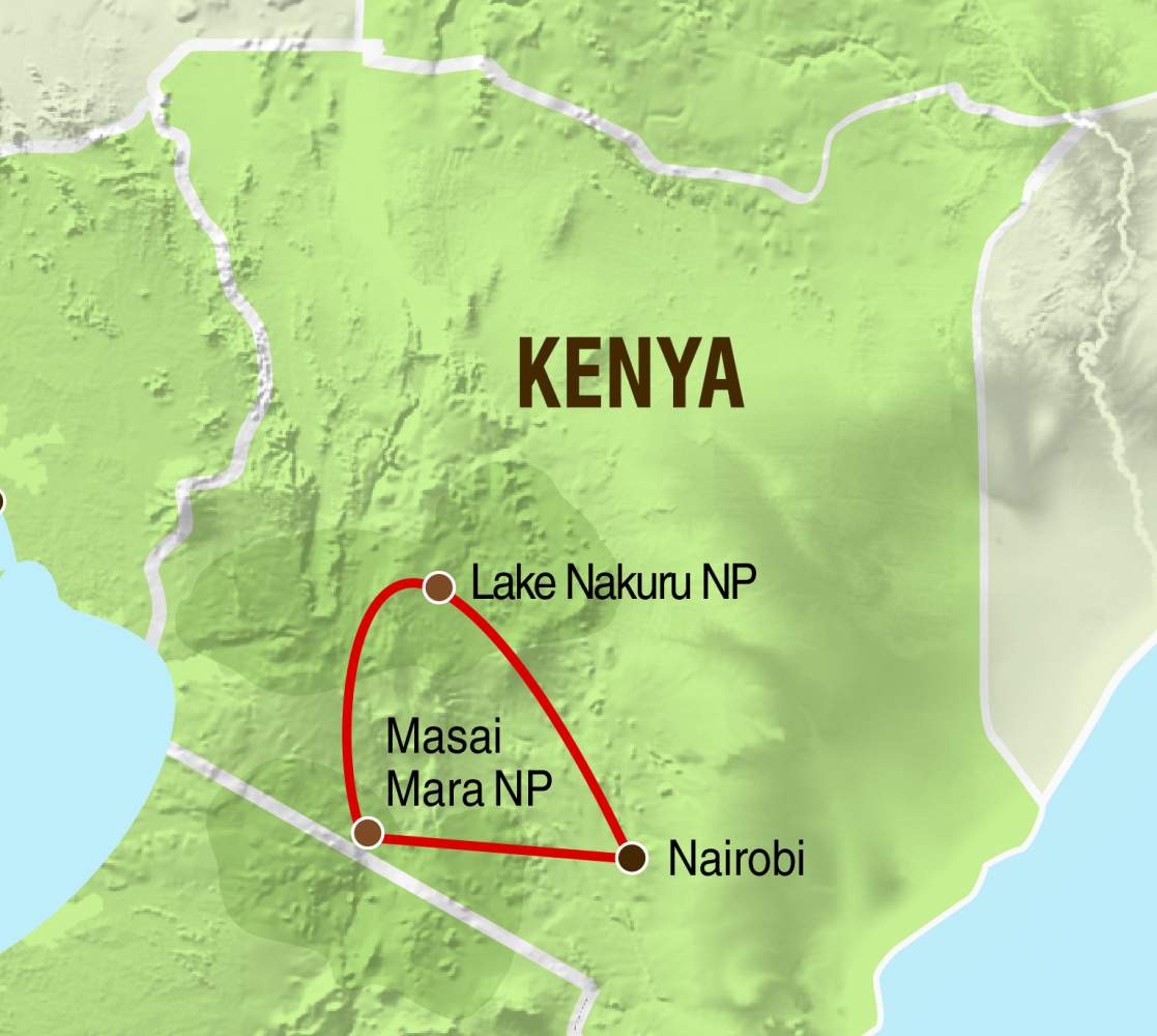 Reiseverlauf der Lodgesafari - Entdecke Kenia