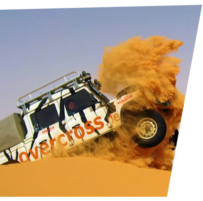 overcross track in the desert