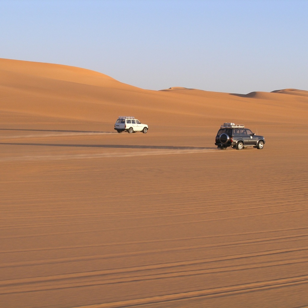 Offroad-Reisen Libyen Afrika Schotter Dünen
