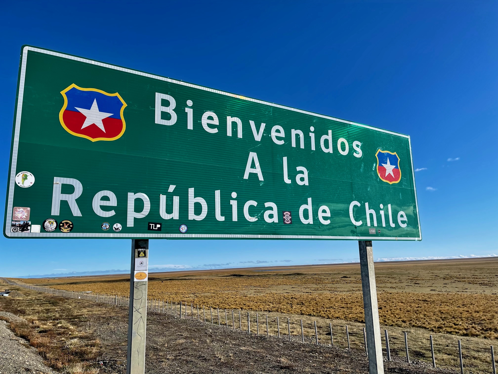 Grenzübertritt nach Chile auf den Motorradreisen durch Südamerika