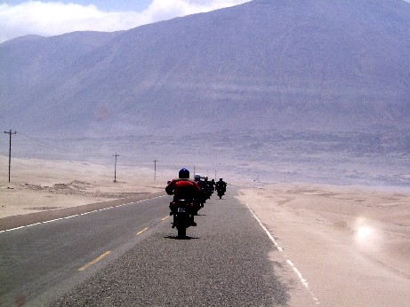 Straßenetappe auf den Motorradreisen