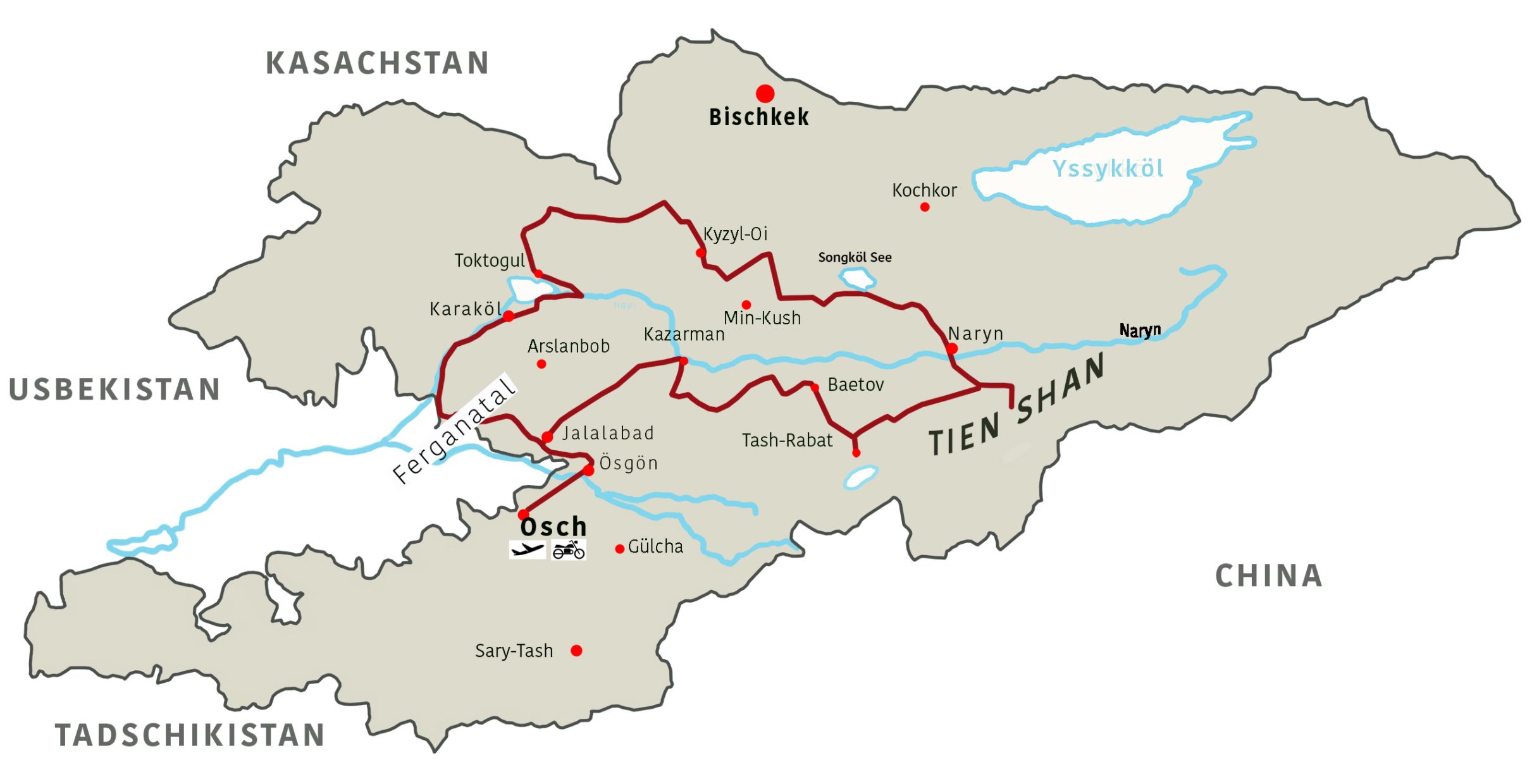 Motorradreise durch Kirgisistan