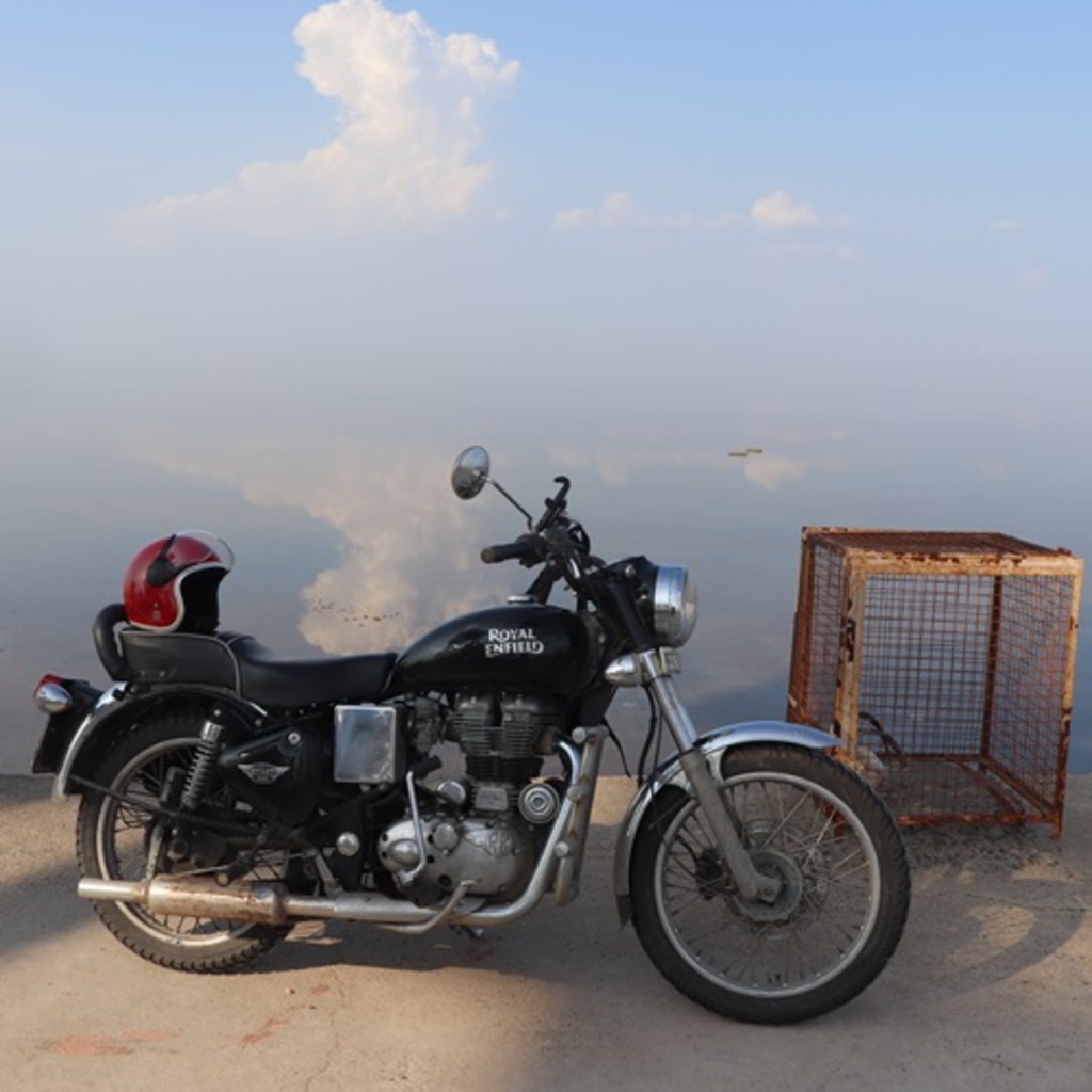 Motorradreisen Indien Frühstück Raan-of-Kutch-See Kutch