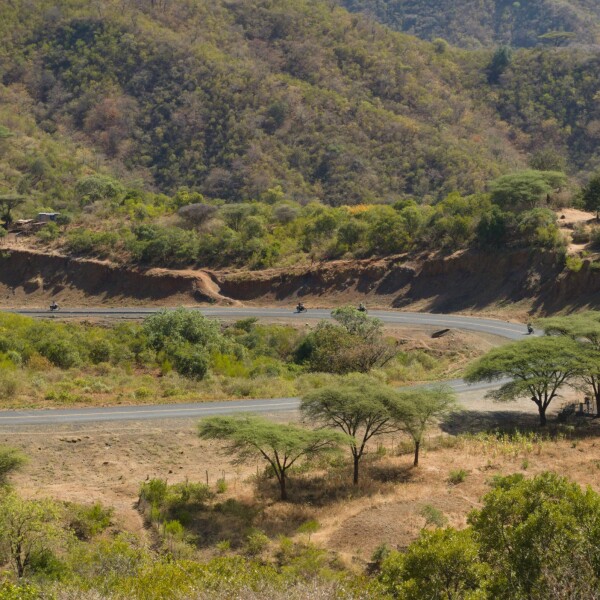 Motorradreisen Afrika Tag Landschaftsaufruf Aussicht