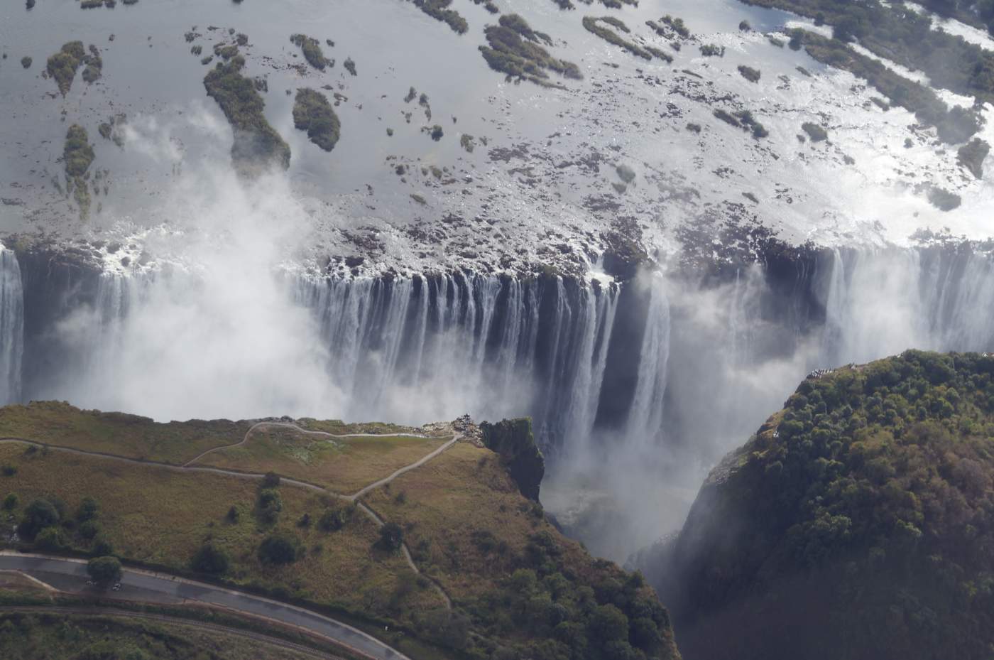 Dieses Bild entstand während einem Rundflug über den Viktoriafällen