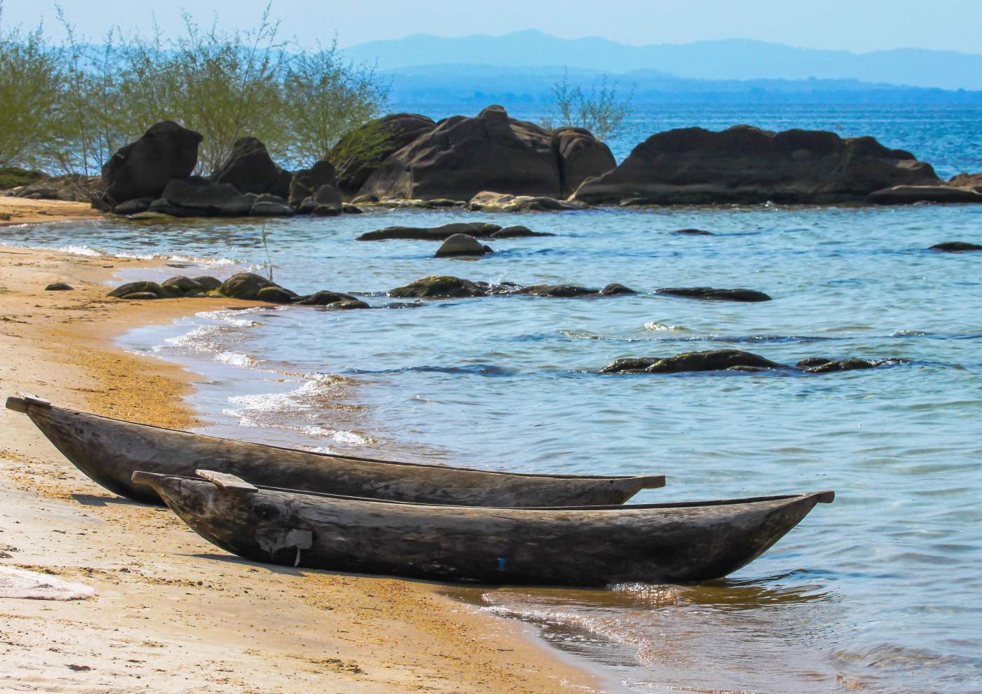 Tanganyika See Safari Kanu Einbaum Boot Sambia Reise