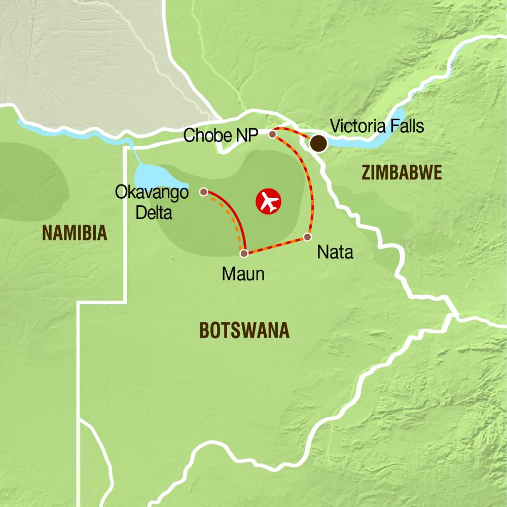 Tourverlauf: Botswana 