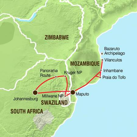 Südafrika Mosambik Rundreise: Safari & Strand