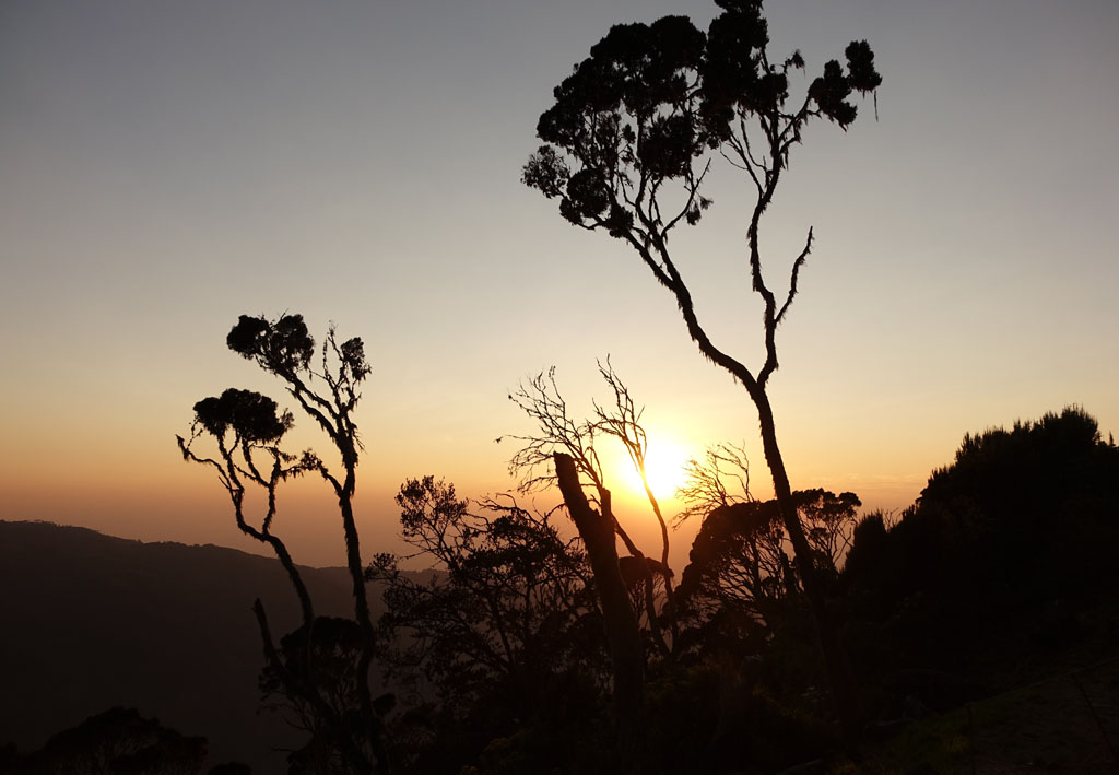 Sonnenuntergang Ruwenzori Kleingruppenreise Overcross 