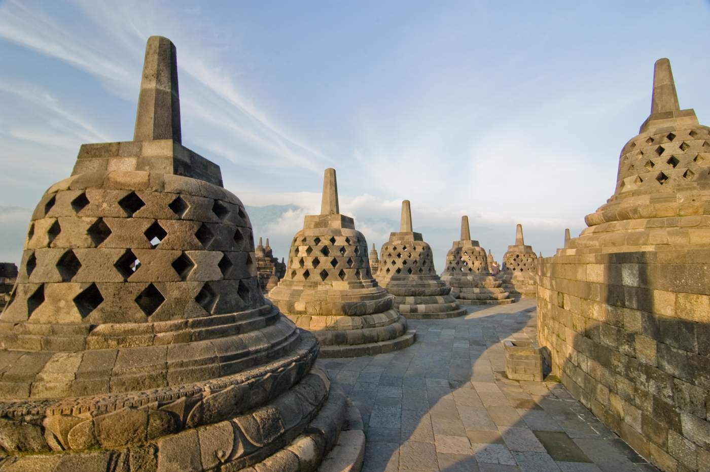 Der buddhistische Tempel Borobodur in Java, Indonesien
