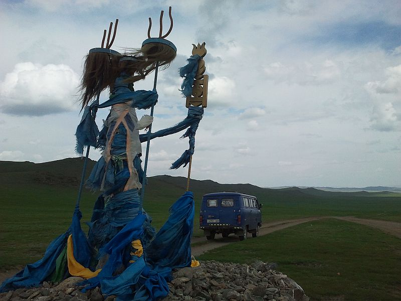 Ovoo am Pass auf unseren Motorradreisen 