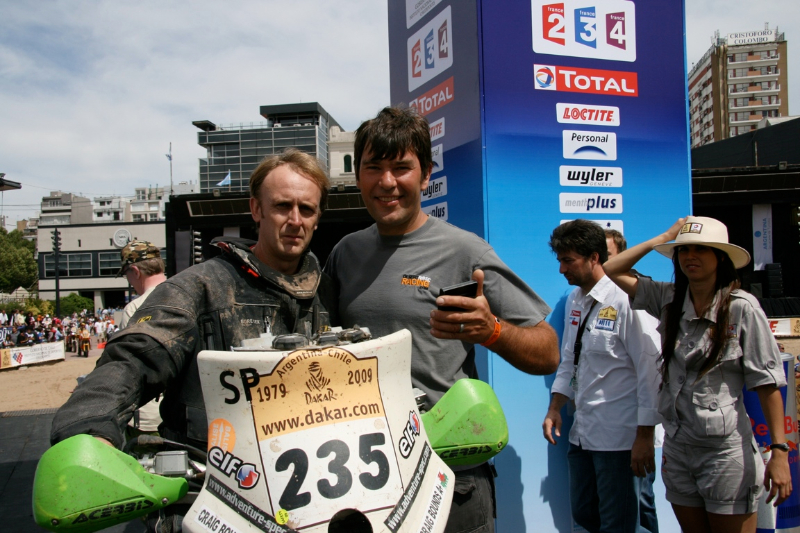 Rallye Dakar Craig am Start vor der Rallye in Südamerika