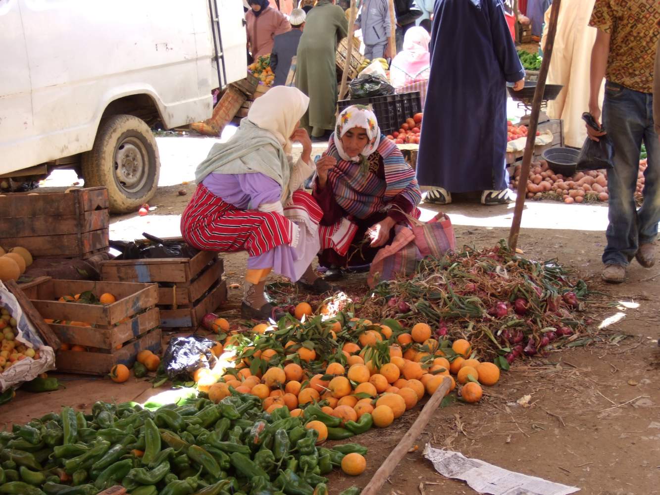 Marktszene in Rabat, Marokko