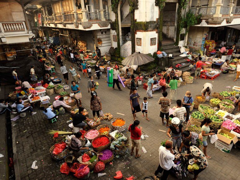 Marktszene in Indonesien
