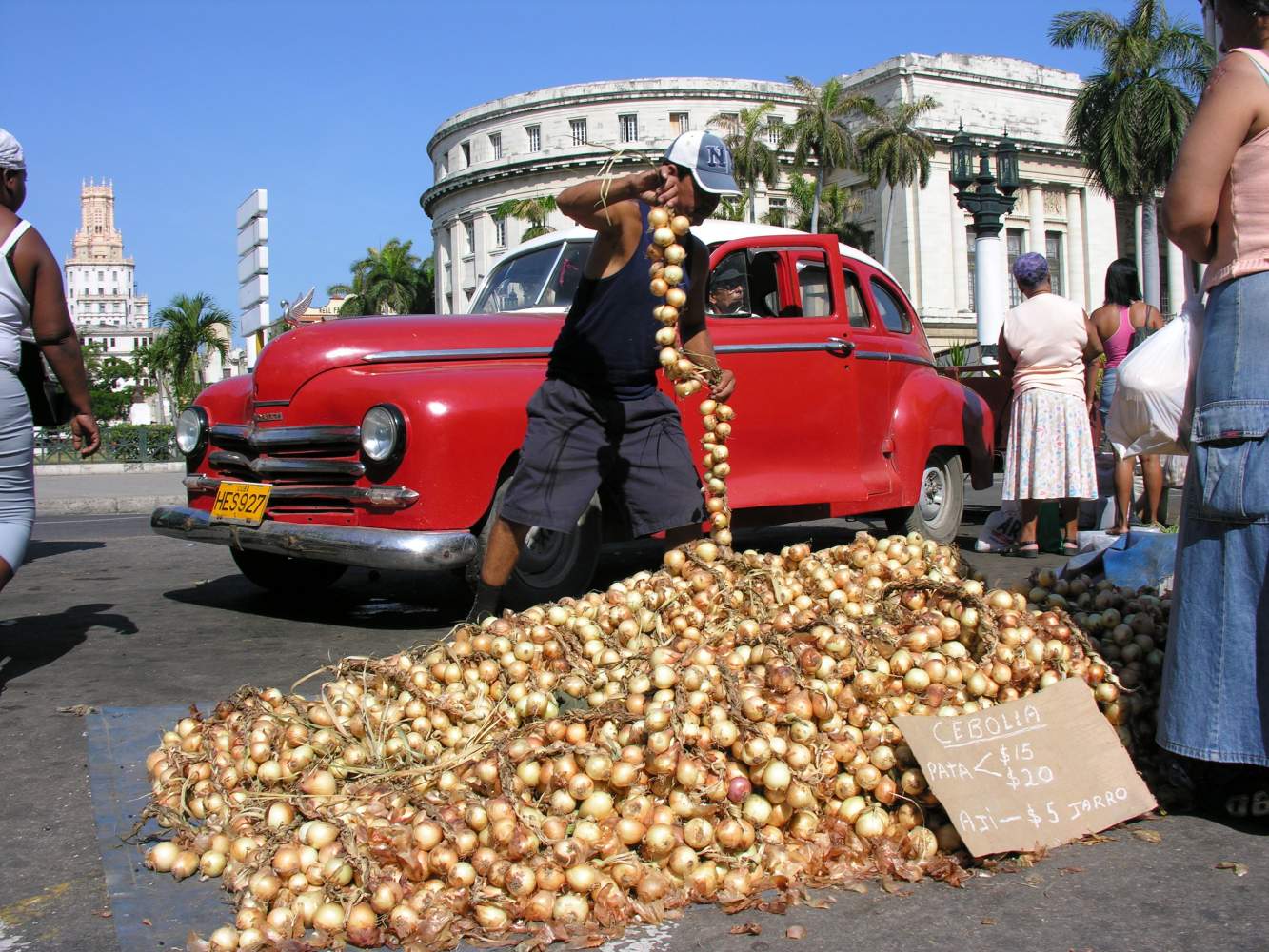 Knoblauchverkäufer in Havanna