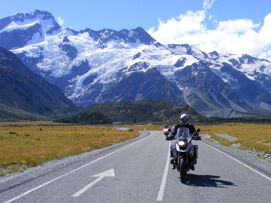 Neuseeland Motorradreise Mount Cook Overcross 