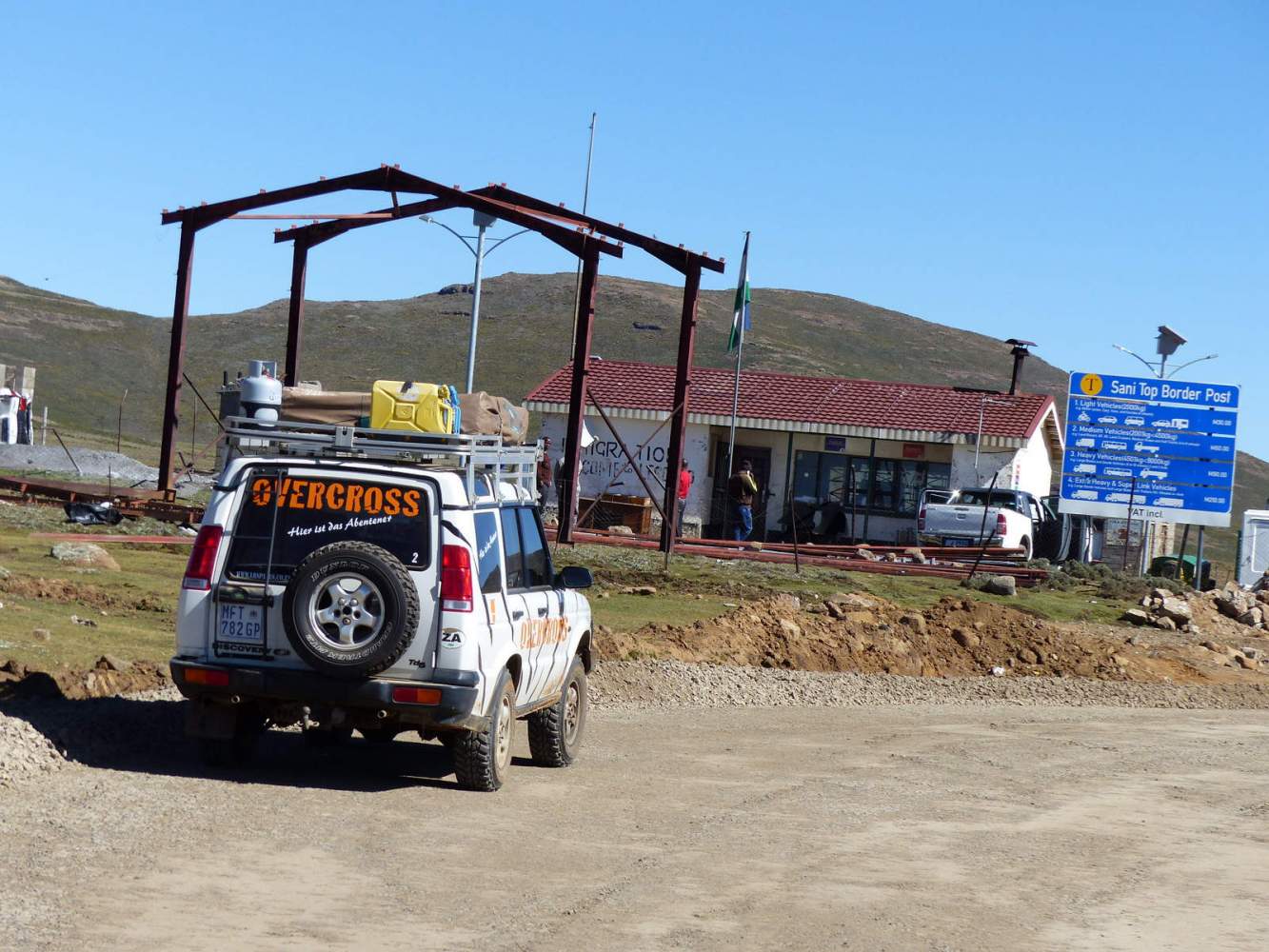 Im Königreich Lesotho passieren wir den Sani Pass