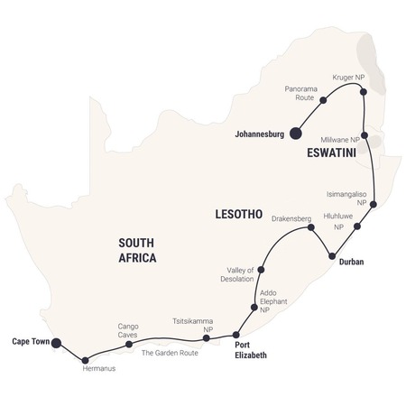 Südafrika Safari Rundreise: Kruger bis Kap