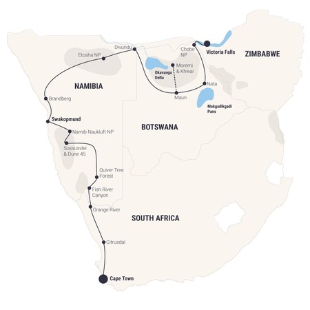 Safari ab Kapstadt: 20 Tage bis Victoriafälle