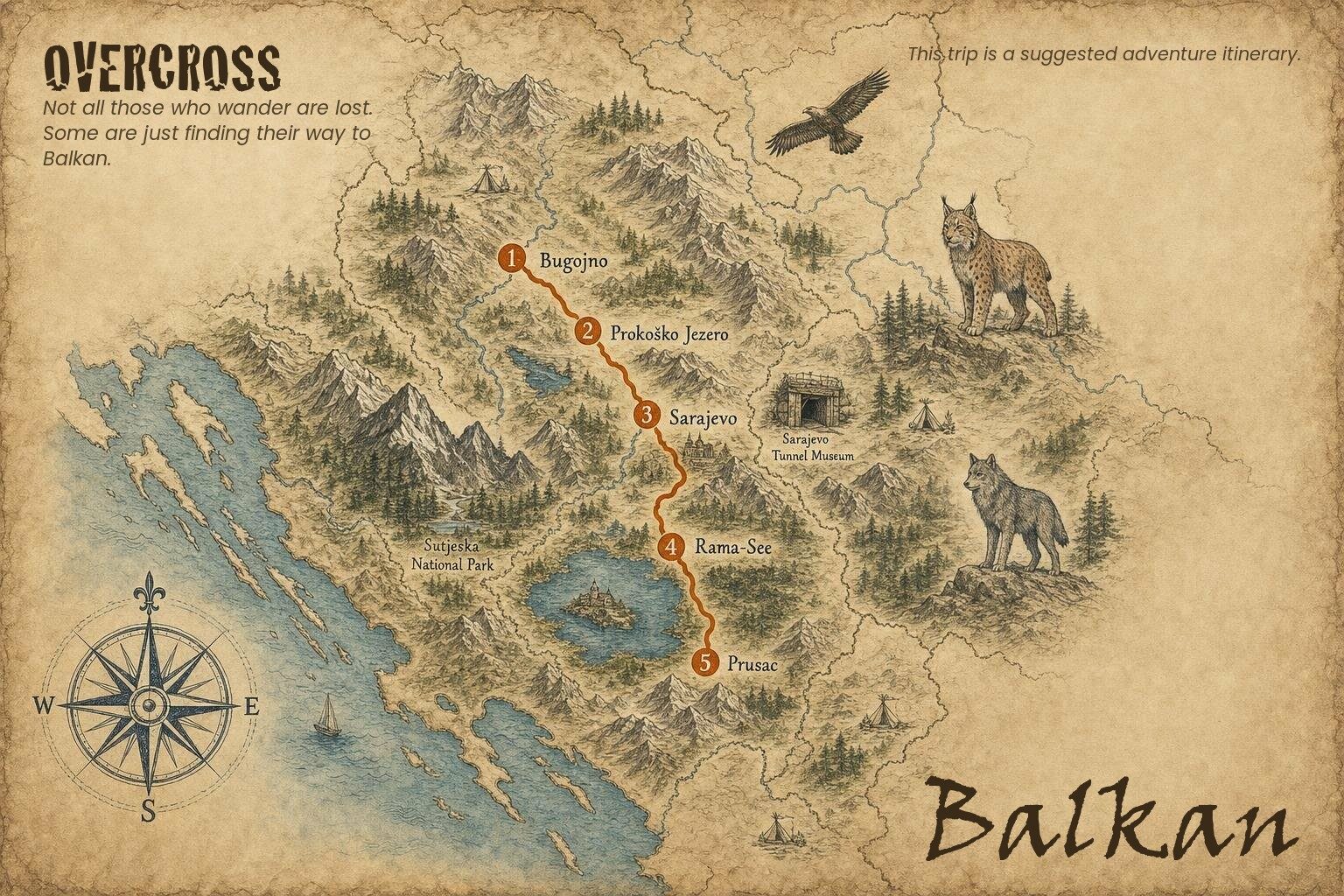 Enduro Balkans dans les montagnes de Bosnie