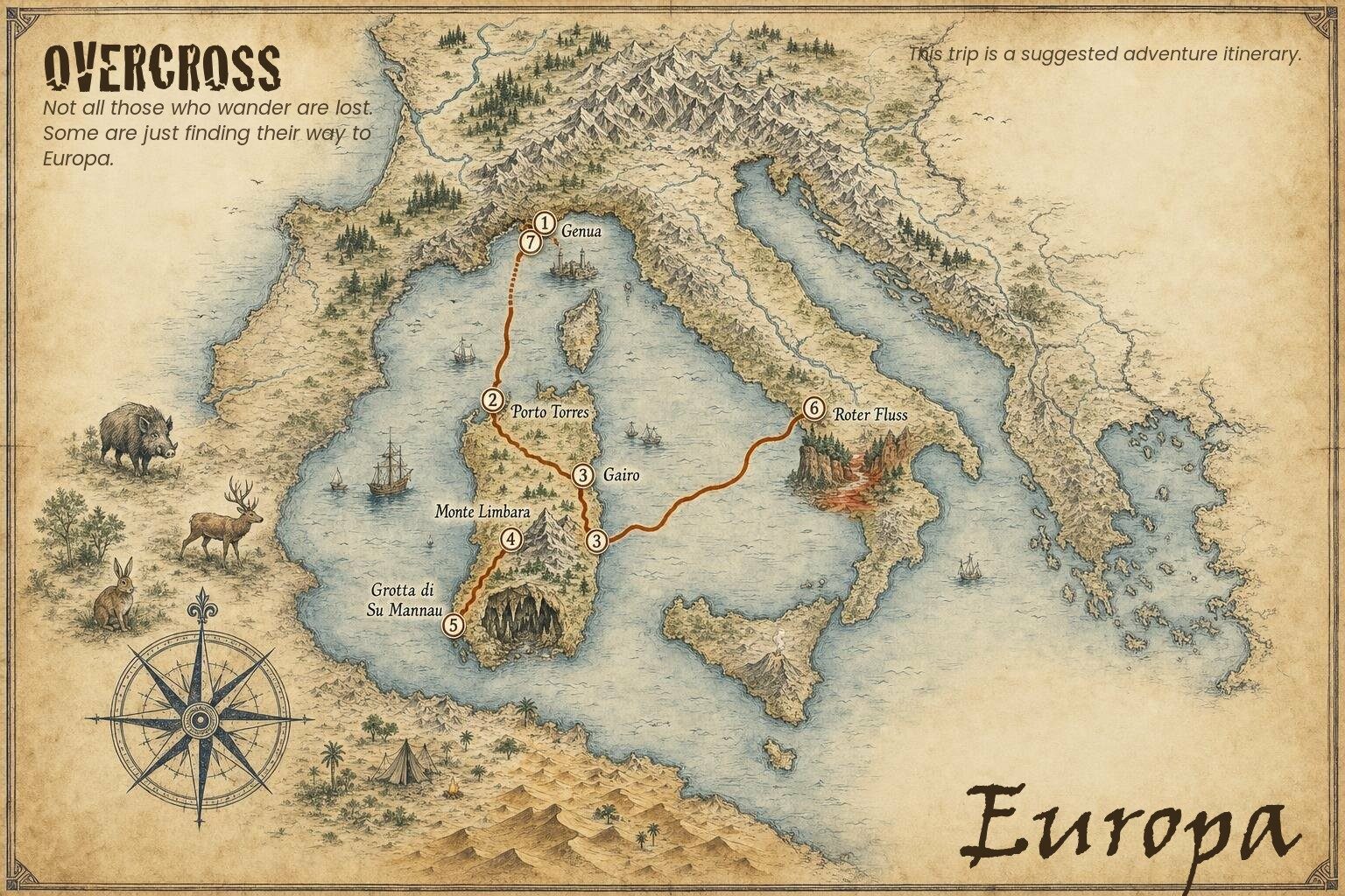 Einsame Küstentracks und Sandstrände auf Sardinien