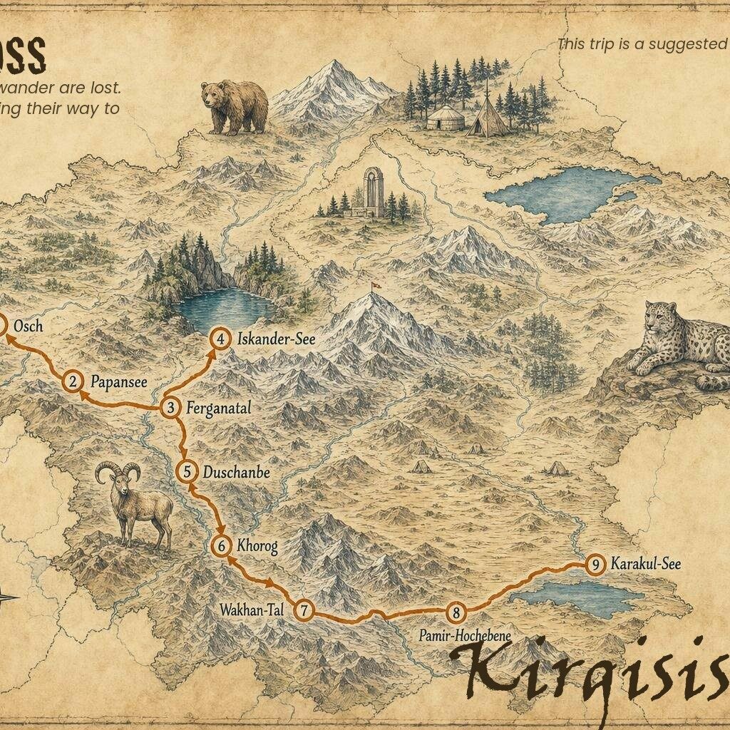 Pamir Highway Motorradreise Tadschikistan  Kirgisistan – Kirgisistan Roadbook