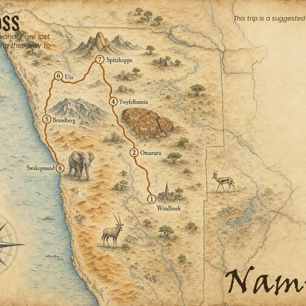 Enduro Namibia Damaraland 11 Tage Offroad durch die Wüste – Namibia Roadbook