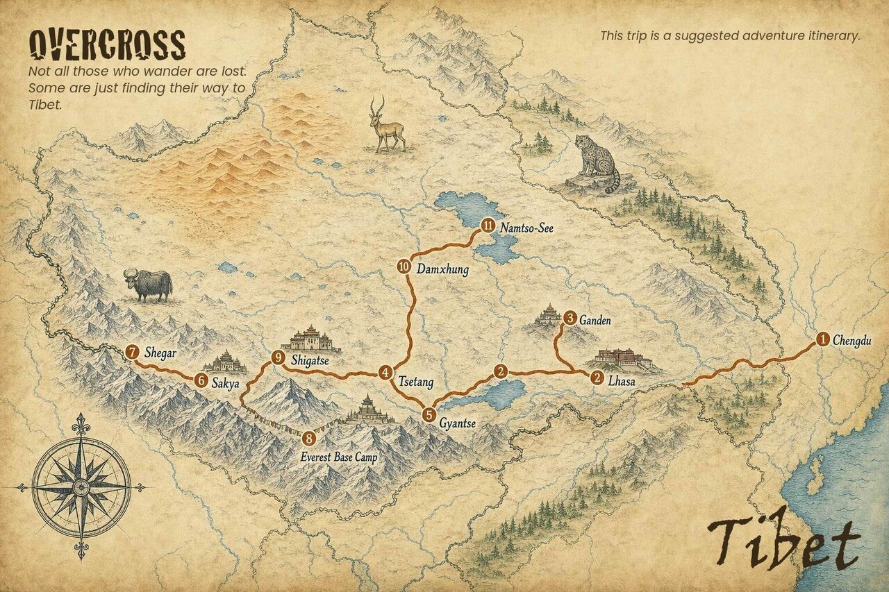 Viagem de moto no Tibete - o telhado do mundo - Roadbook do Tibete