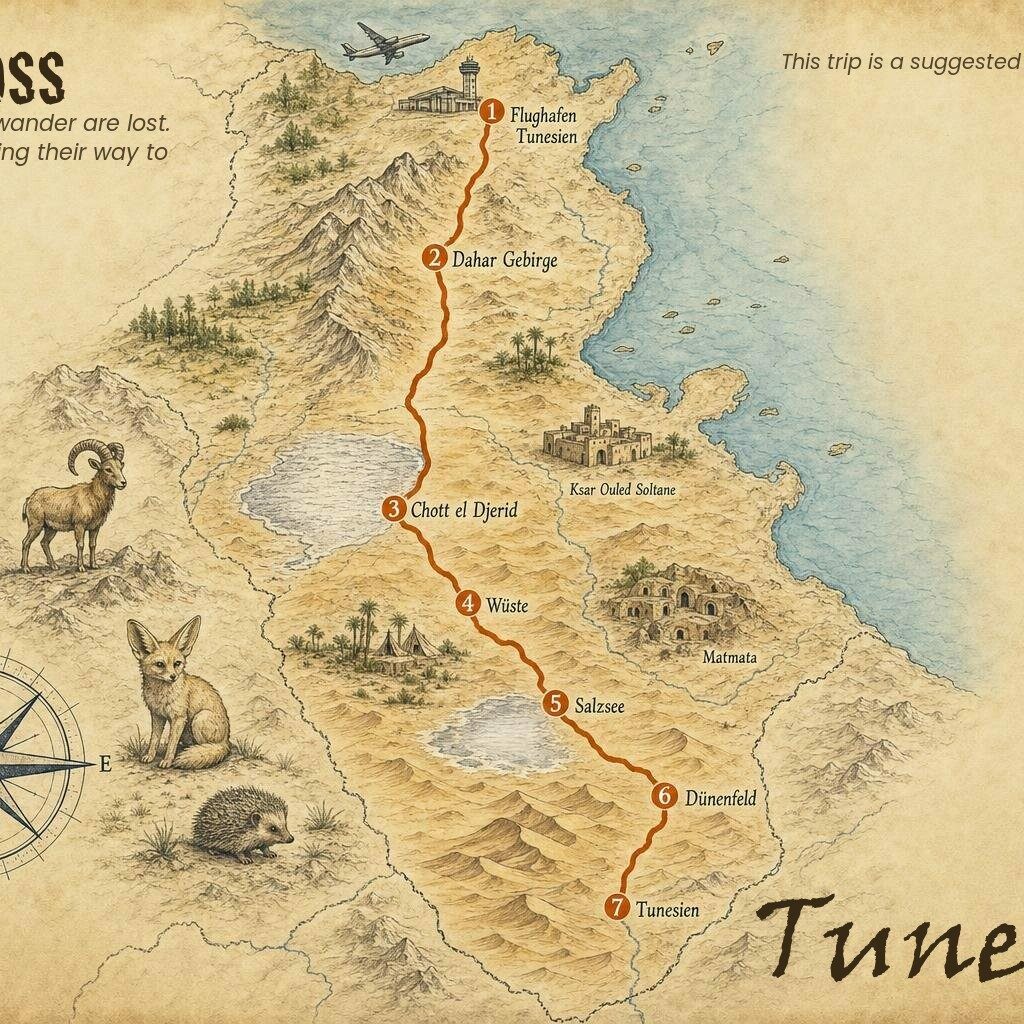 Enduro Tunesien Sahara Enduro Tour für Sportenduristen – Tunesien Roadbook
